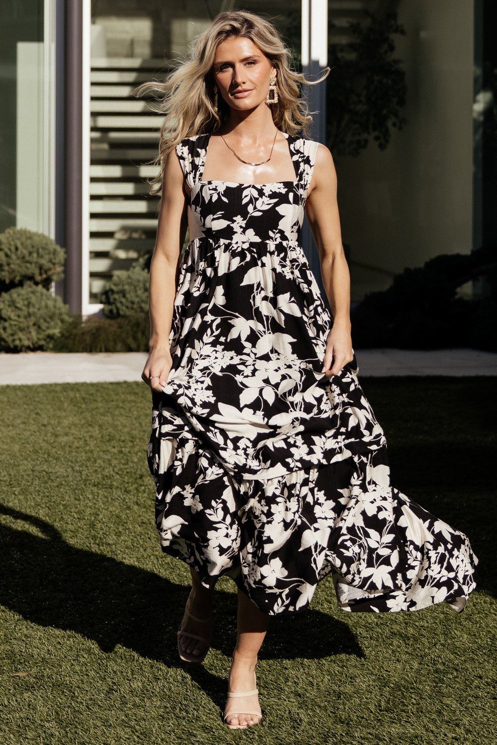 Aita Maxi Dress | Baltic Born Black + Ivory Floral