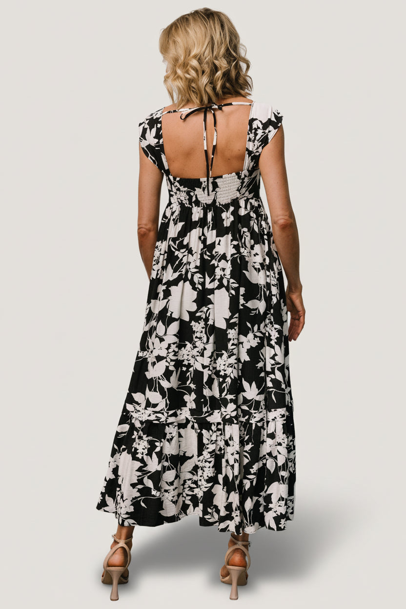 Aita Maxi Dress | Baltic Born Black + Ivory Floral