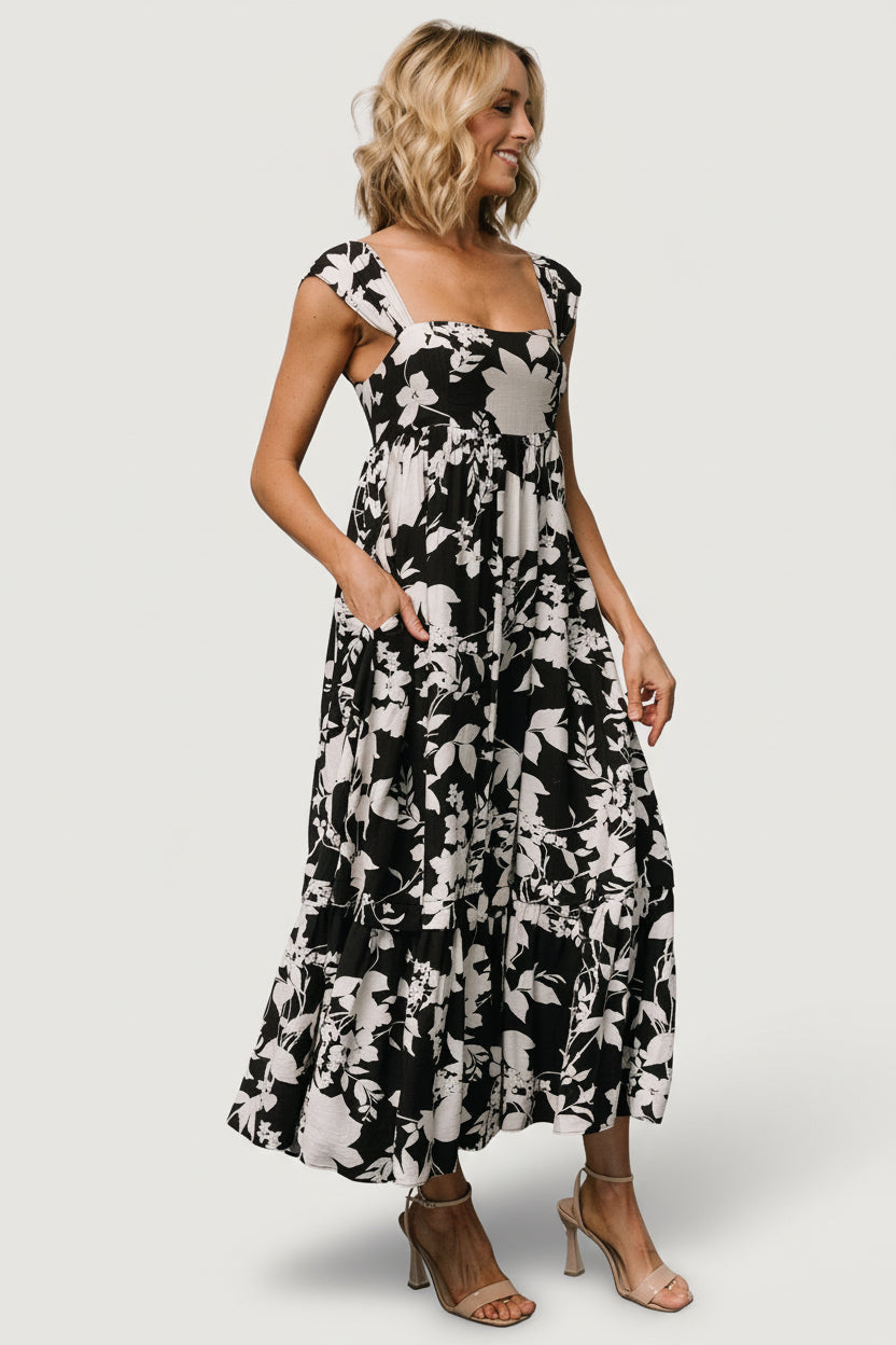 Aita Maxi Dress | Baltic Born Black + Ivory Floral