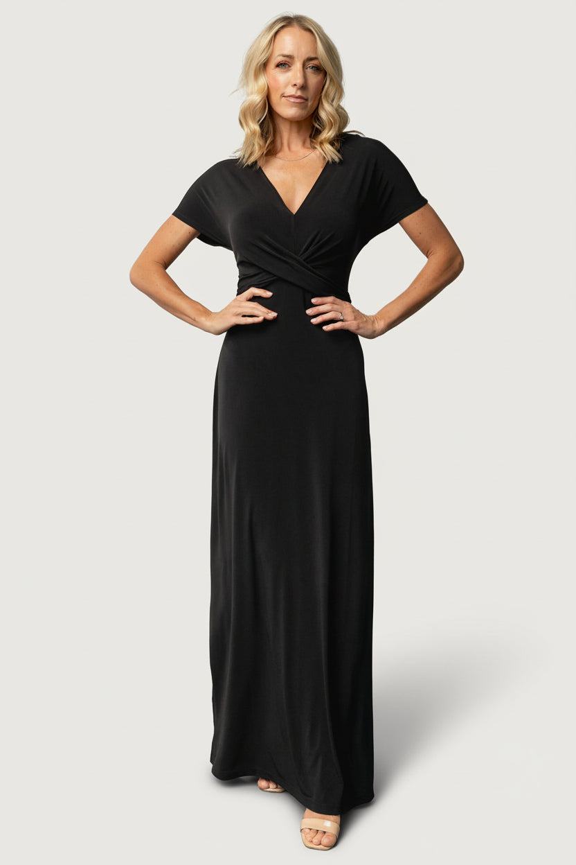 Annaeli Cross Front Maxi Dress | Baltic Born Black