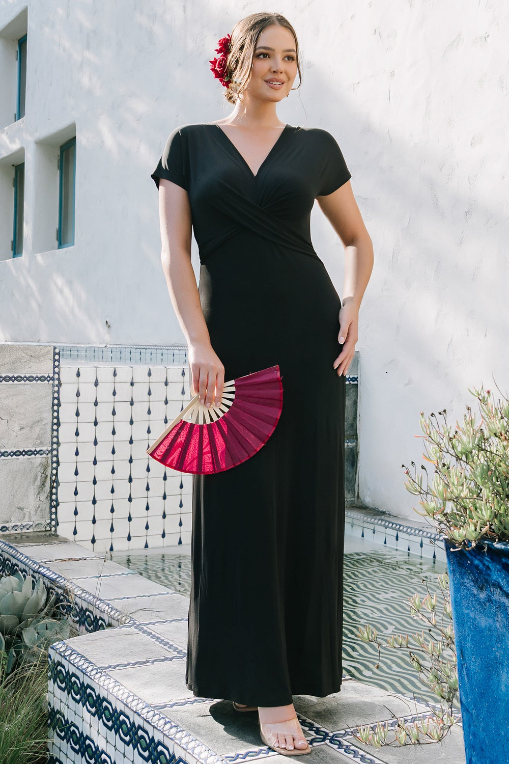 Annaeli Cross Front Maxi Dress | Baltic Born Black