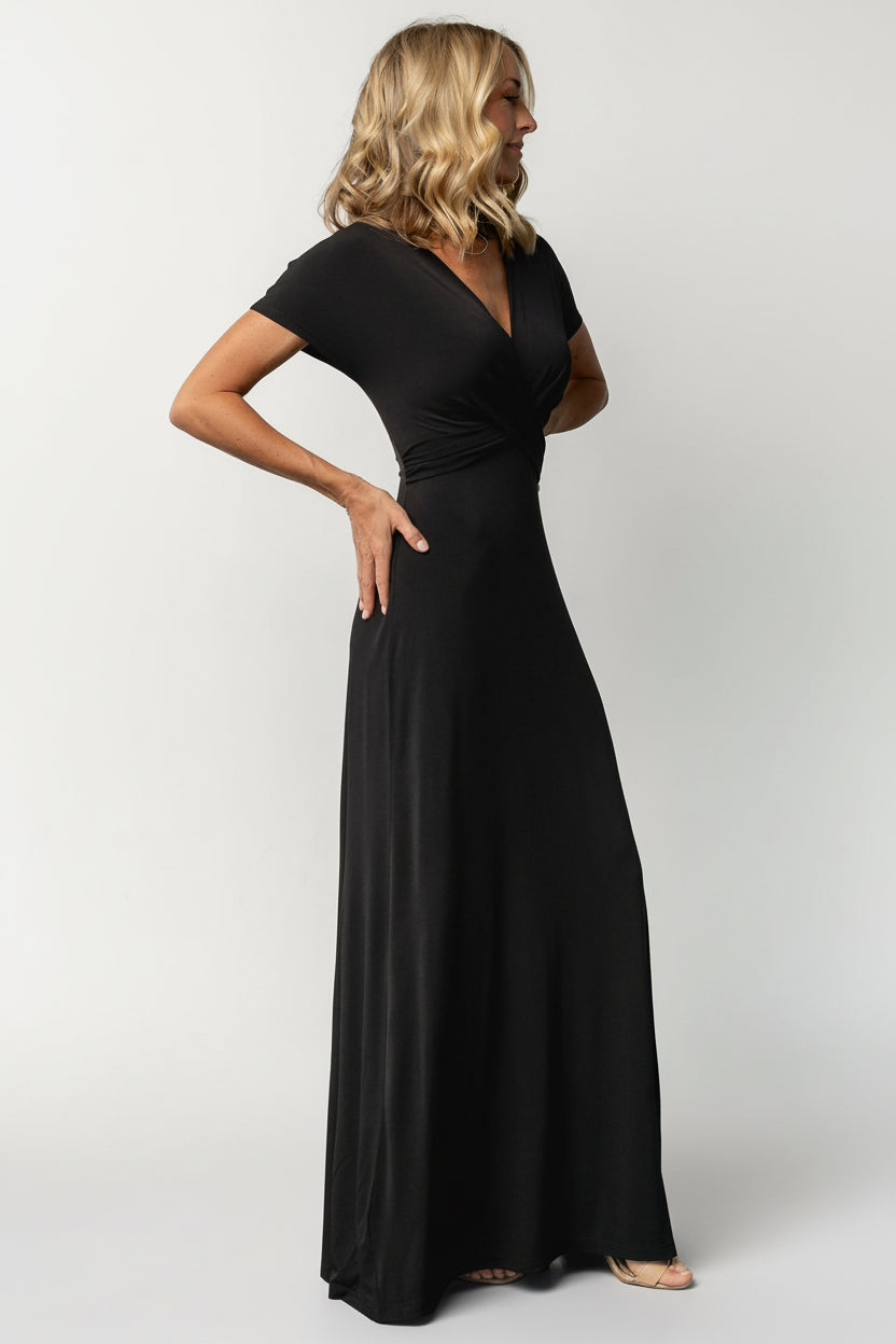Annaeli Cross Front Maxi Dress | Baltic Born Black