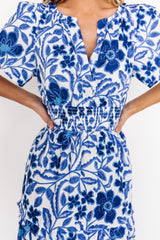 Kiana Poplin Maxi Dress | Baltic Born Blue Multi