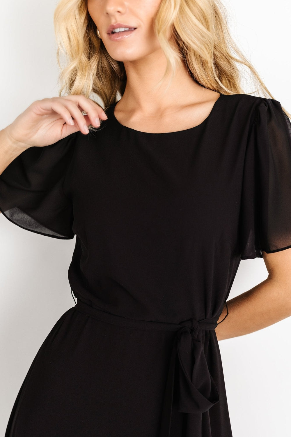 Naomi Short Sleeve Maxi Dress | Baltic Born Black