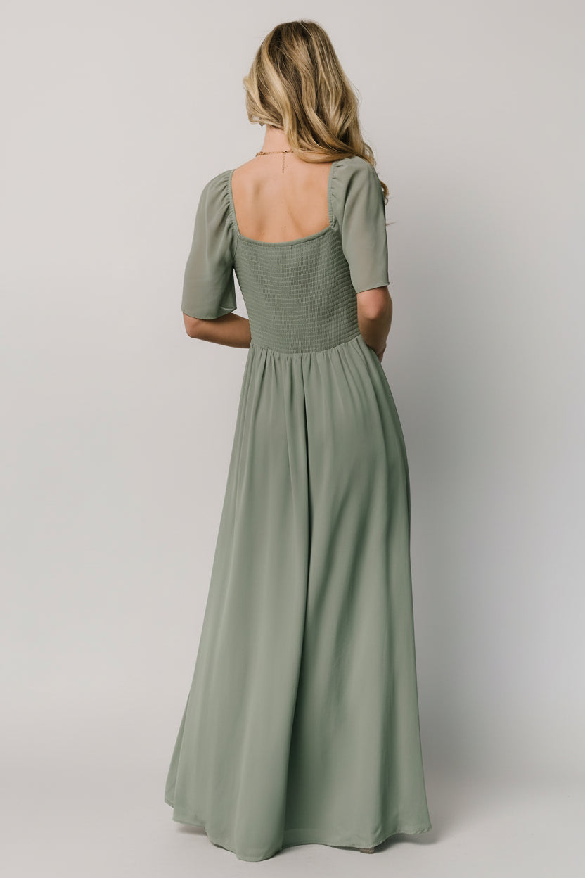 Sierra Sweetheart Maxi Dress | Baltic Born Eucalyptus