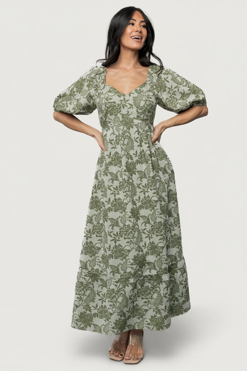 Giuliana Dress | Baltic Born Green Print