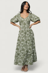Giuliana Dress | Baltic Born Green Print