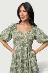 Giuliana Dress | Baltic Born Green Print