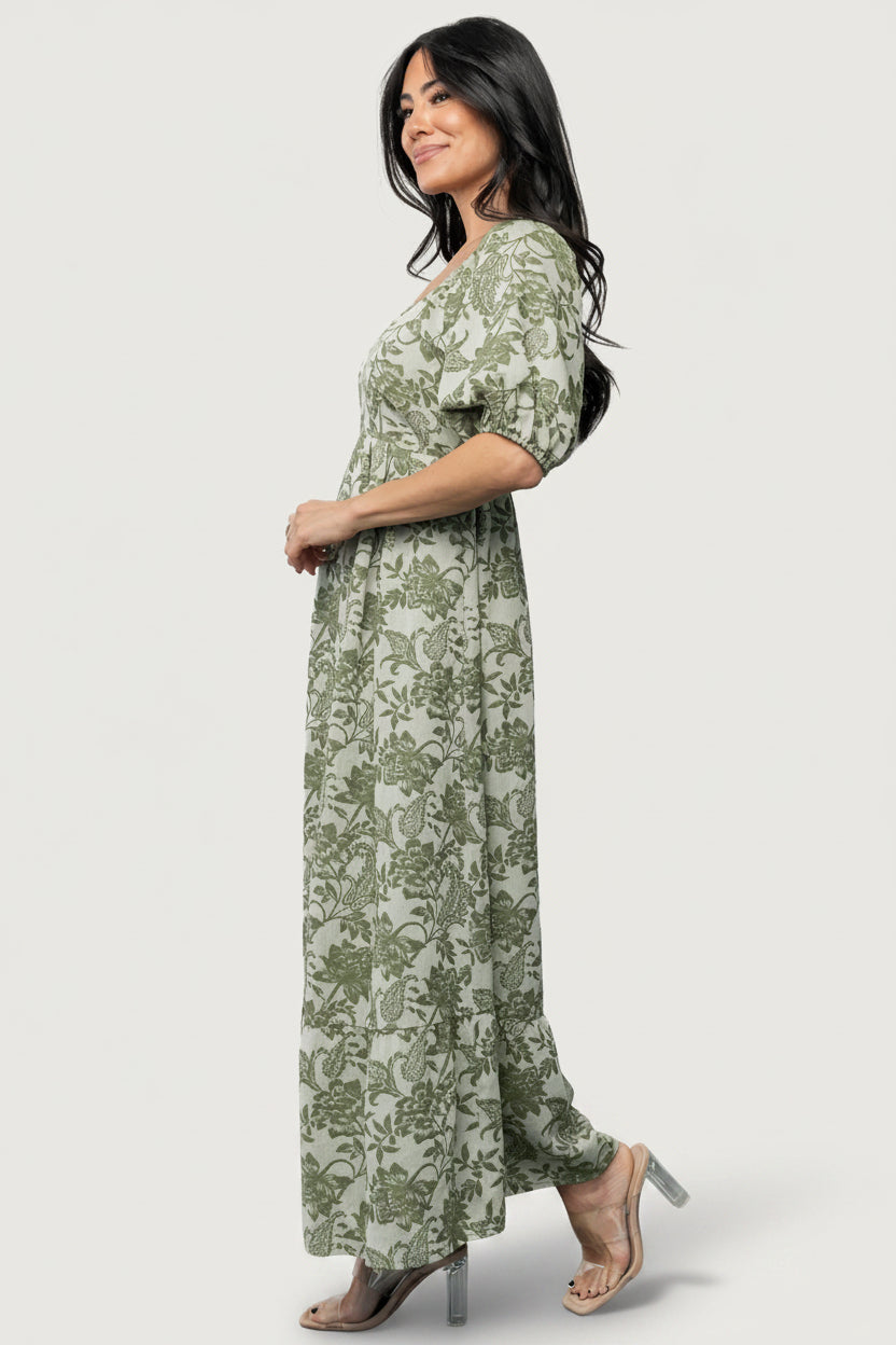 Giuliana Dress | Baltic Born Green Print
