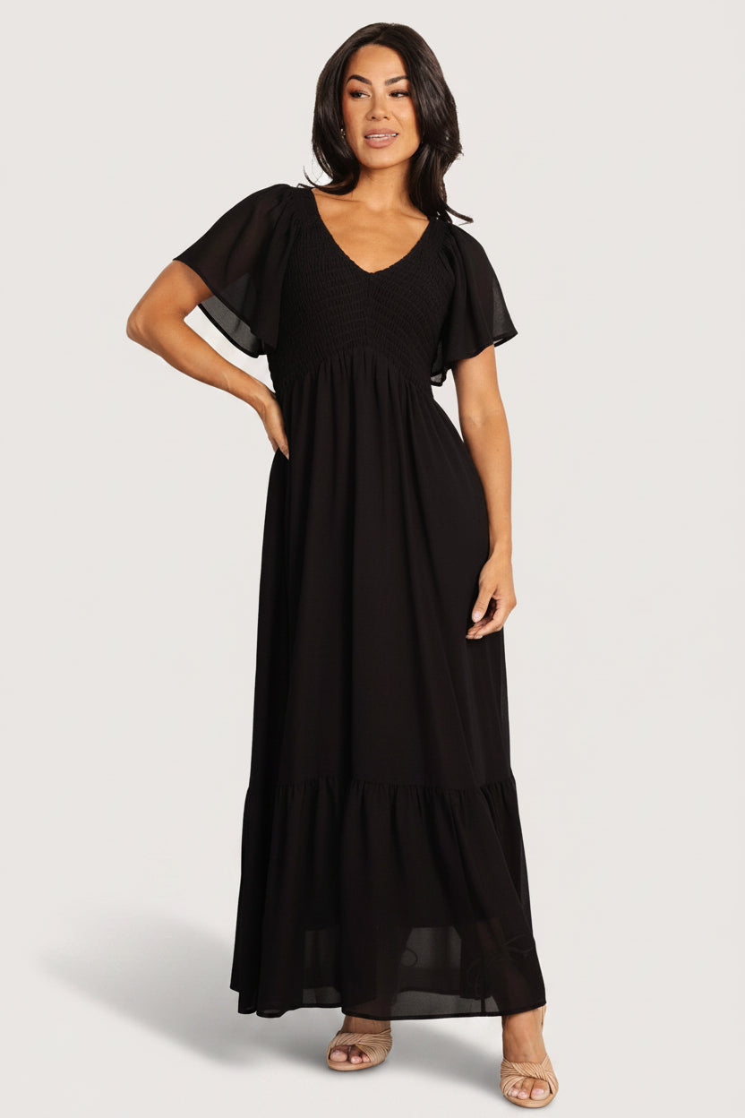 Monica Smocked Dress | Baltic Born Black
