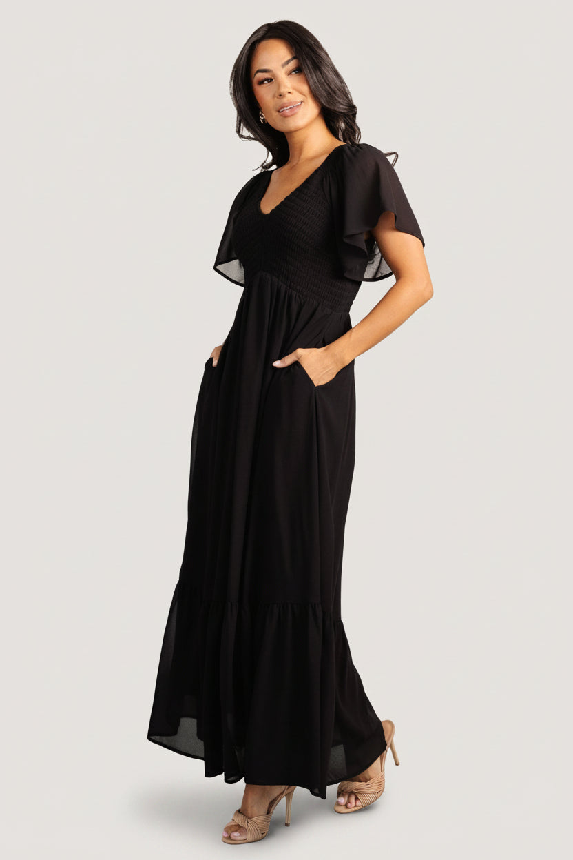 Monica Smocked Dress | Baltic Born Black
