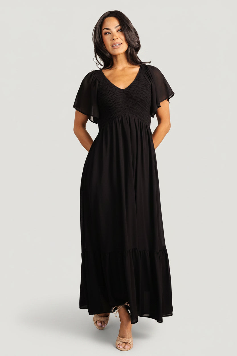 Monica Smocked Dress | Baltic Born Black