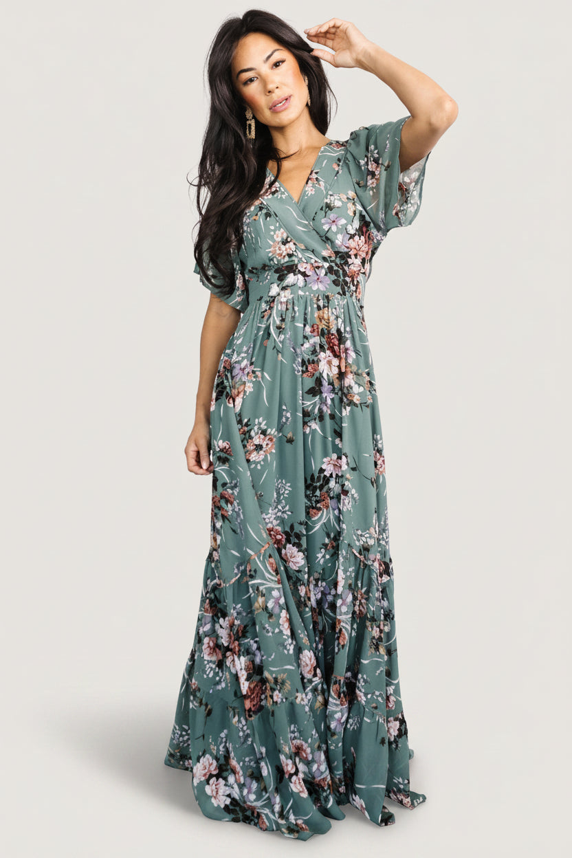 Katherine Maxi Dress | Baltic Born Dusty Green Floral