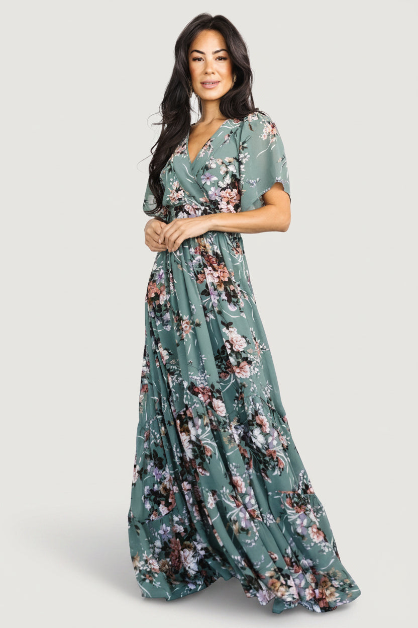 Katherine Maxi Dress | Baltic Born Dusty Green Floral