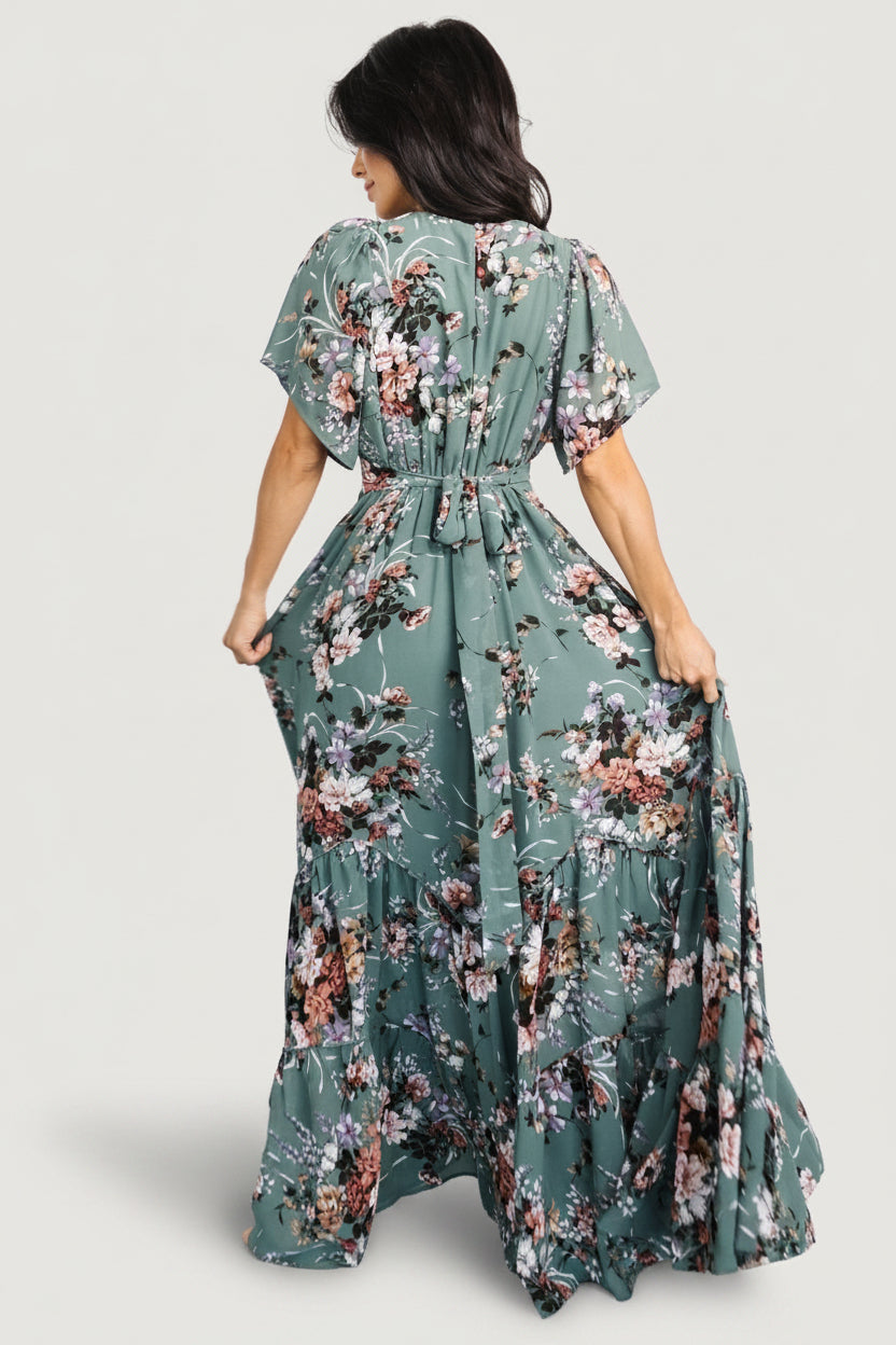 Katherine Maxi Dress | Baltic Born Dusty Green Floral