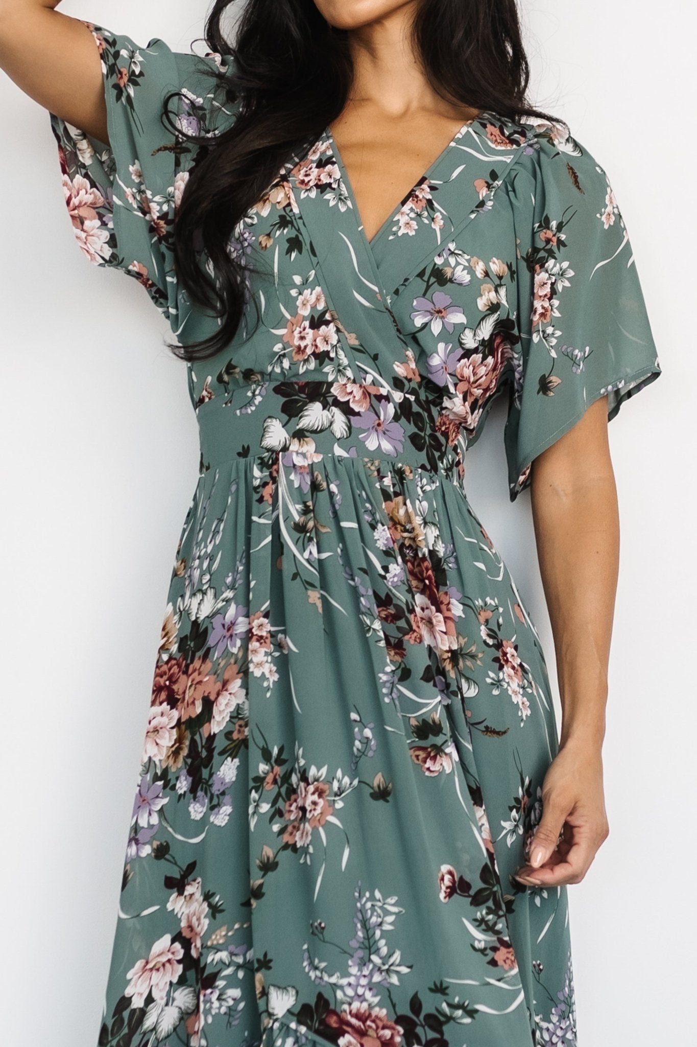Katherine Maxi Dress | Baltic Born Dusty Green Floral