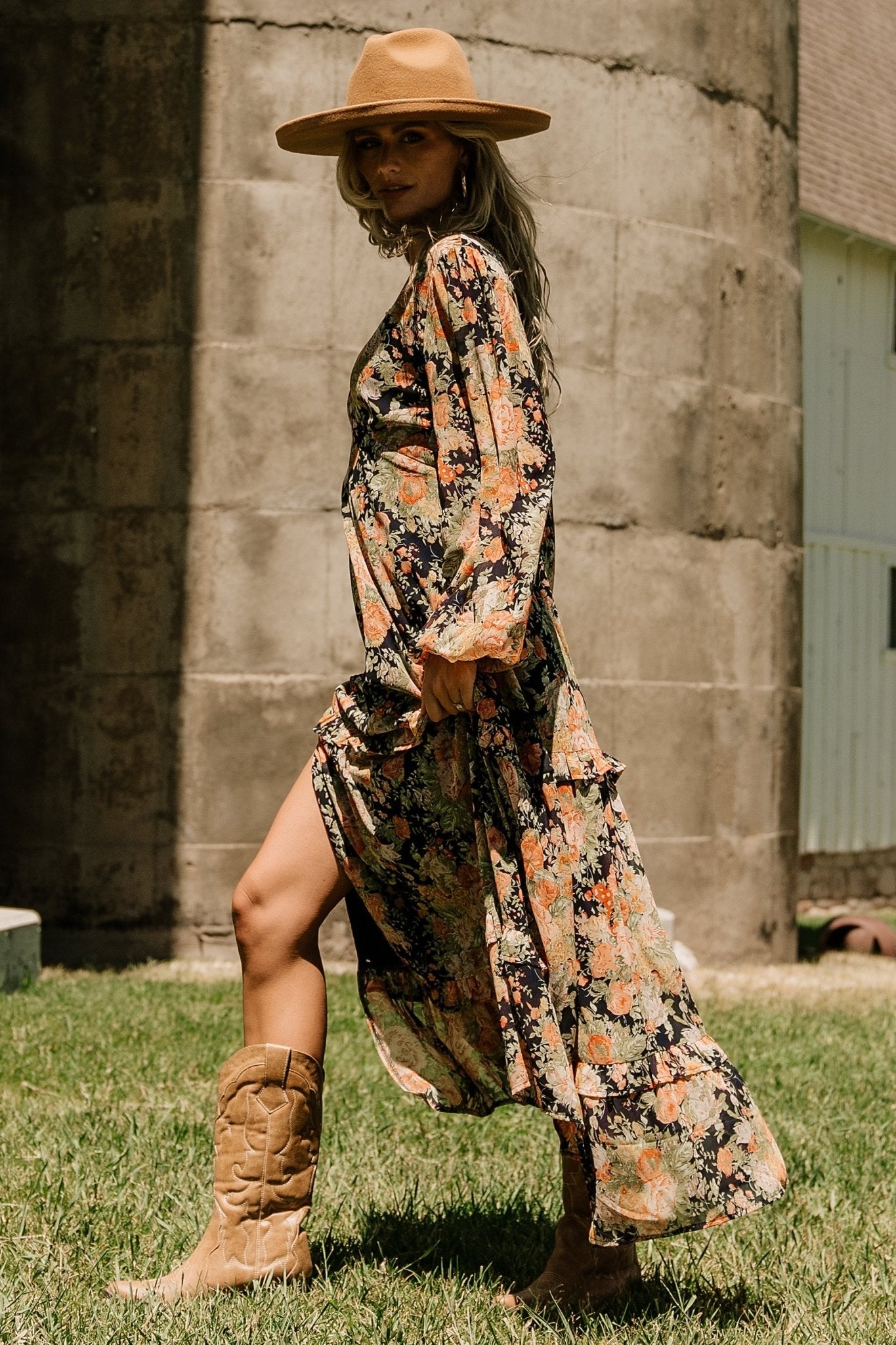 Bowman Deep V Maxi Dress | Baltic Born Navy Floral