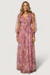Layla Tulle Maxi Dress | Baltic Born Dusty Orchid Floral