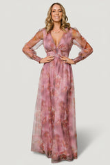 Layla Tulle Maxi Dress | Baltic Born Dusty Orchid Floral
