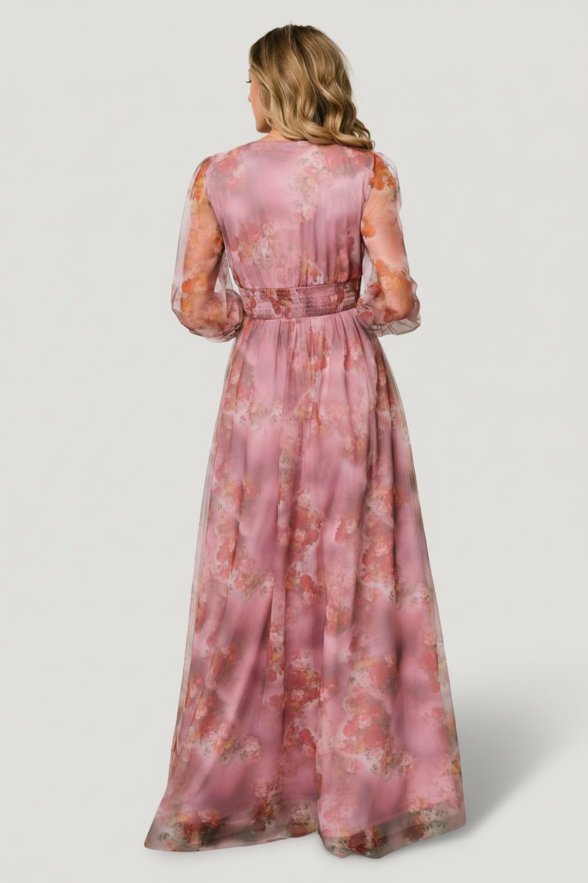 Layla Tulle Maxi Dress | Baltic Born Dusty Orchid Floral