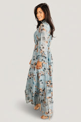 Luciana Maxi Dress | Baltic Born Cyan Blue Floral