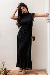 Kearny Ruffle Maxi Dress | Baltic Born Black