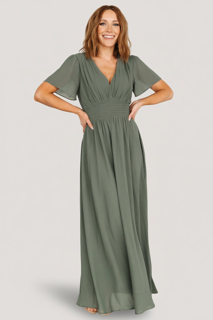 Birdie Maxi Dress | Baltic Born Dark Sage