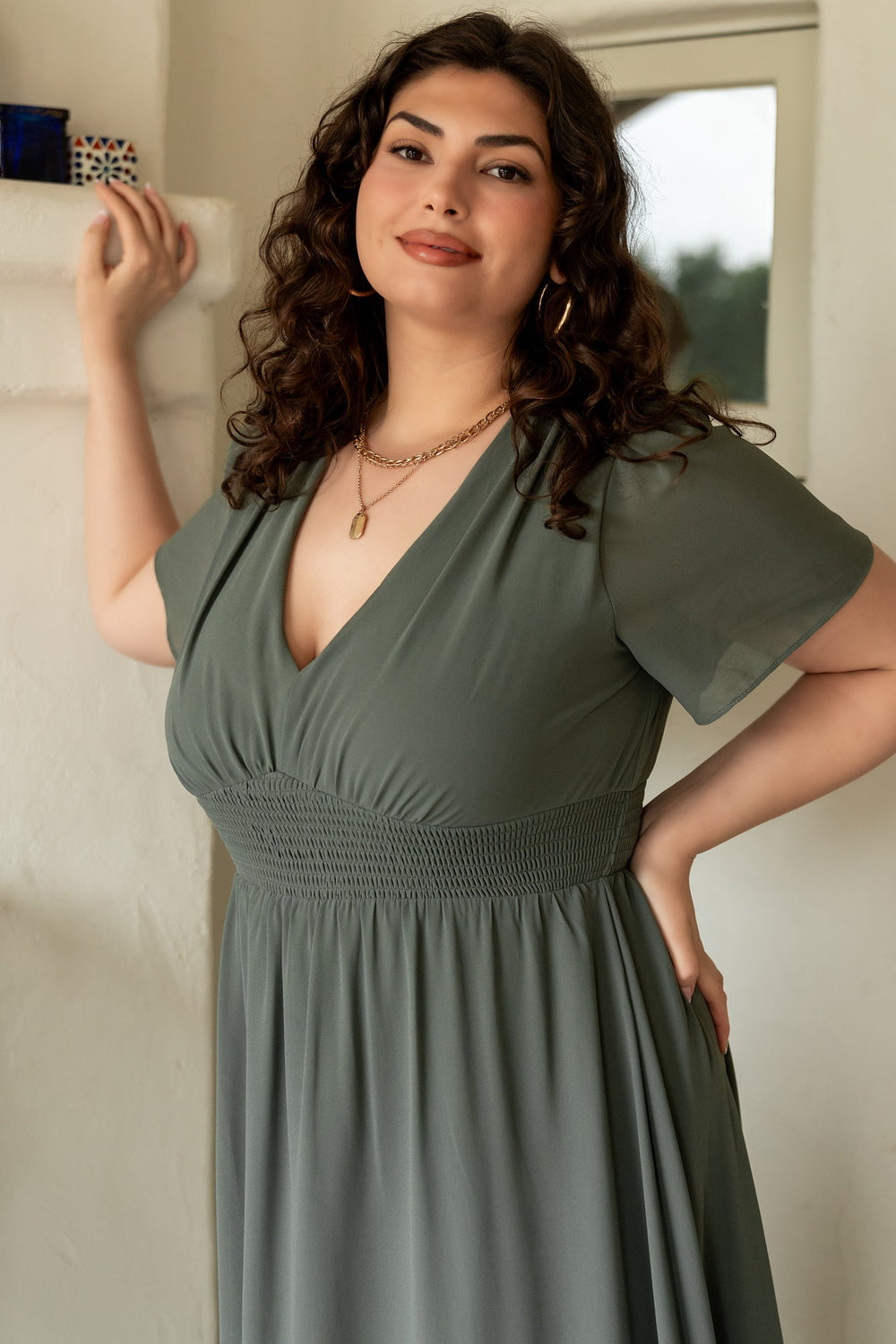 Birdie Maxi Dress | Baltic Born Dark Sage