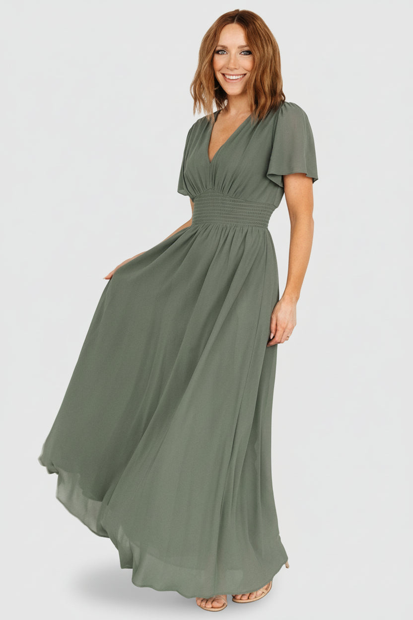 Birdie Maxi Dress | Baltic Born Dark Sage