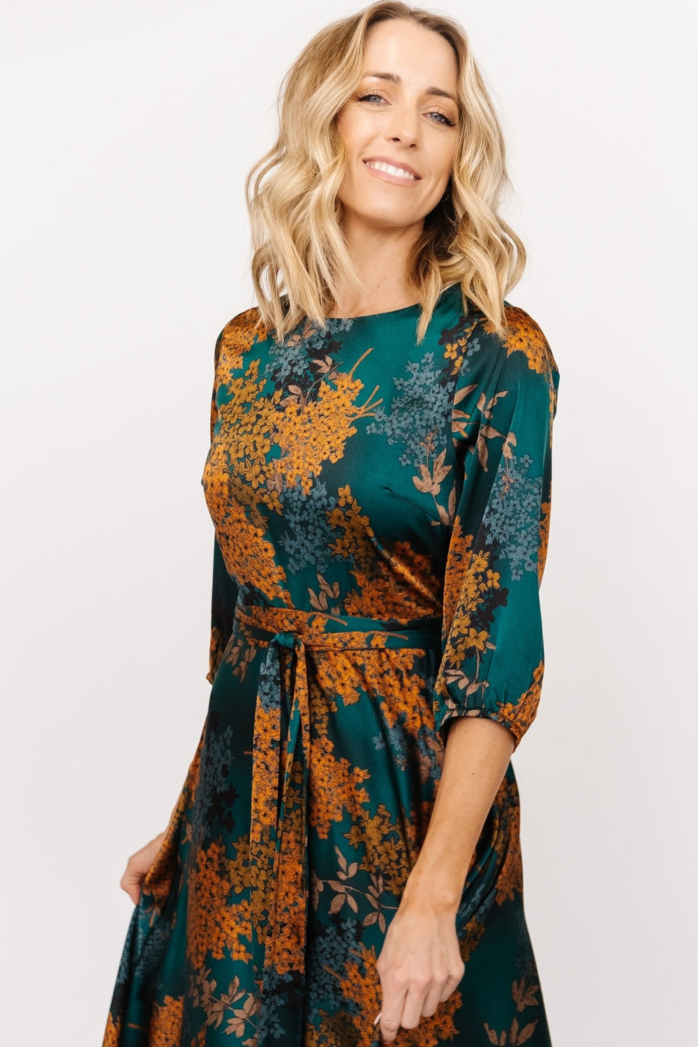 Paula Satin Maxi Dress | Baltic Born Jade Multi