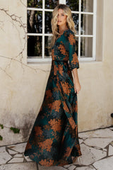Paula Satin Maxi Dress | Baltic Born Jade Multi
