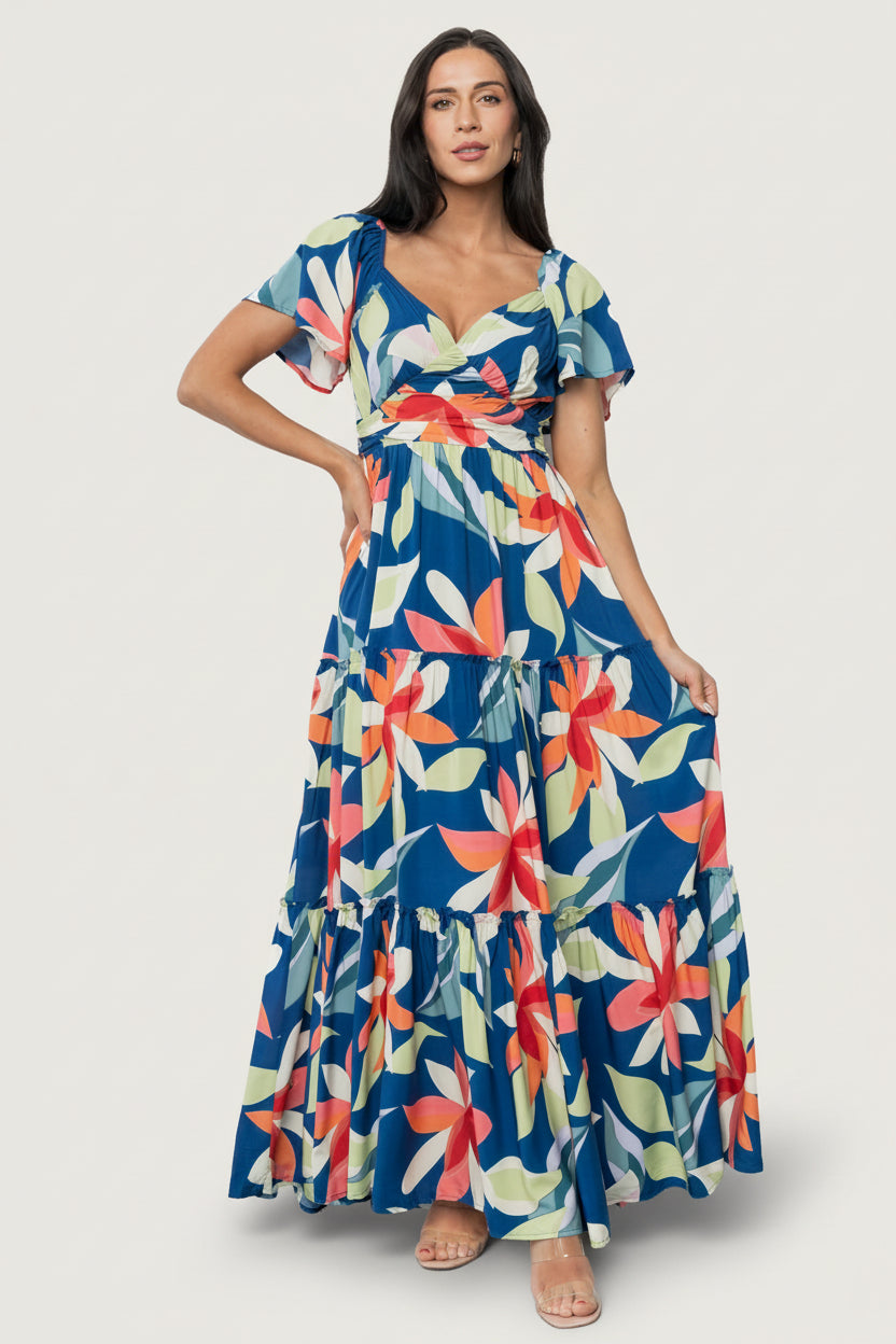 Samira Maxi Dress | Baltic Born Navy Multi Floral