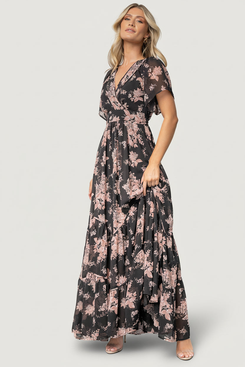 Katherine Maxi Dress | Baltic Born Black + Blush Floral