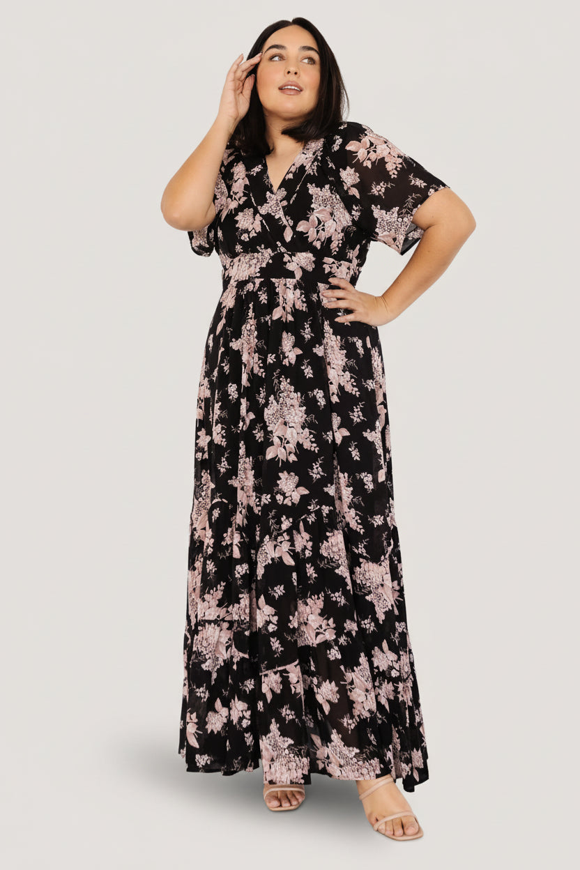 Katherine Maxi Dress | Baltic Born Black + Blush Floral
