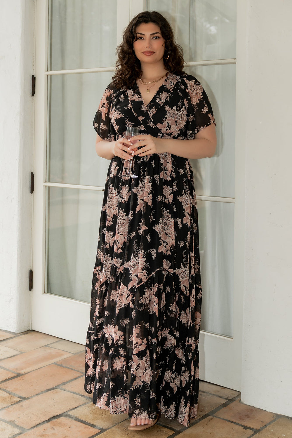 Katherine Maxi Dress | Baltic Born Black + Blush Floral