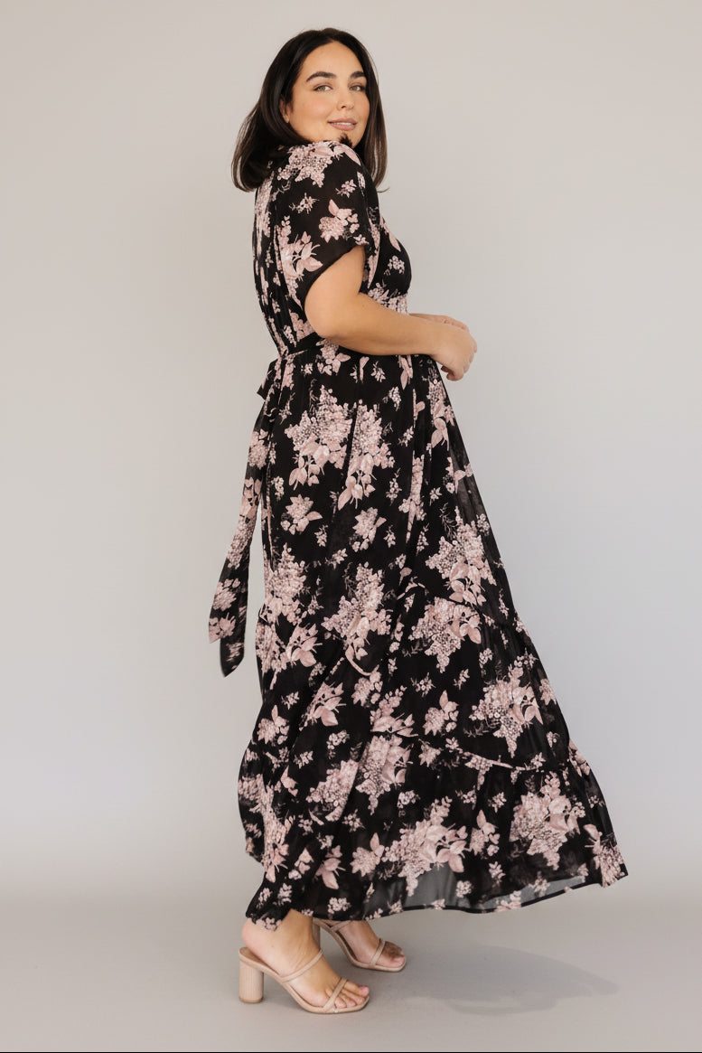 Katherine Maxi Dress | Baltic Born Black + Blush Floral
