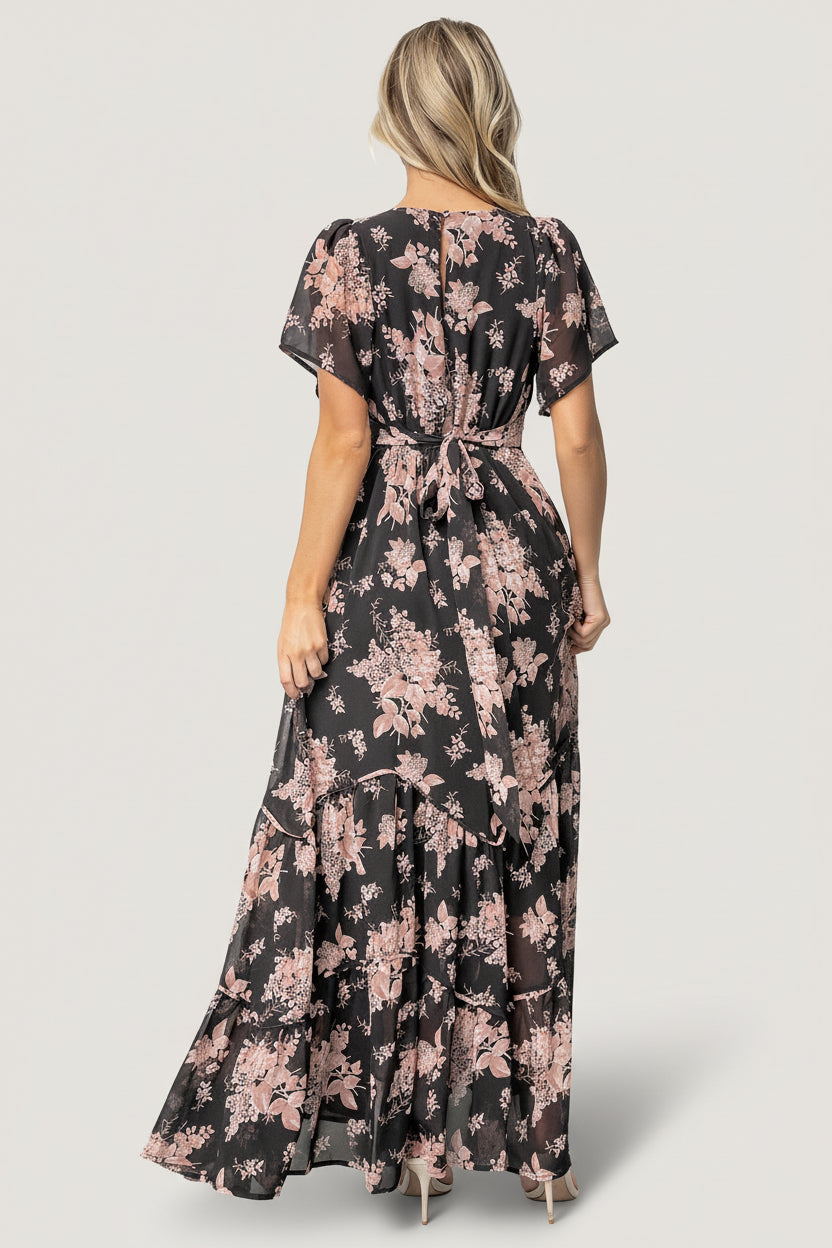 Katherine Maxi Dress | Baltic Born Black + Blush Floral