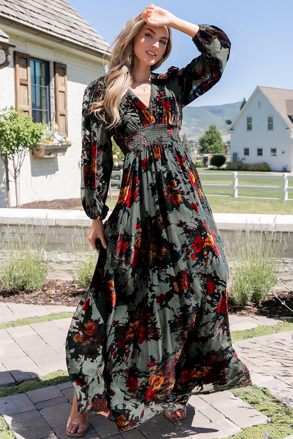 Mikla Maxi Dress | Baltic Born Wintergreen Multi