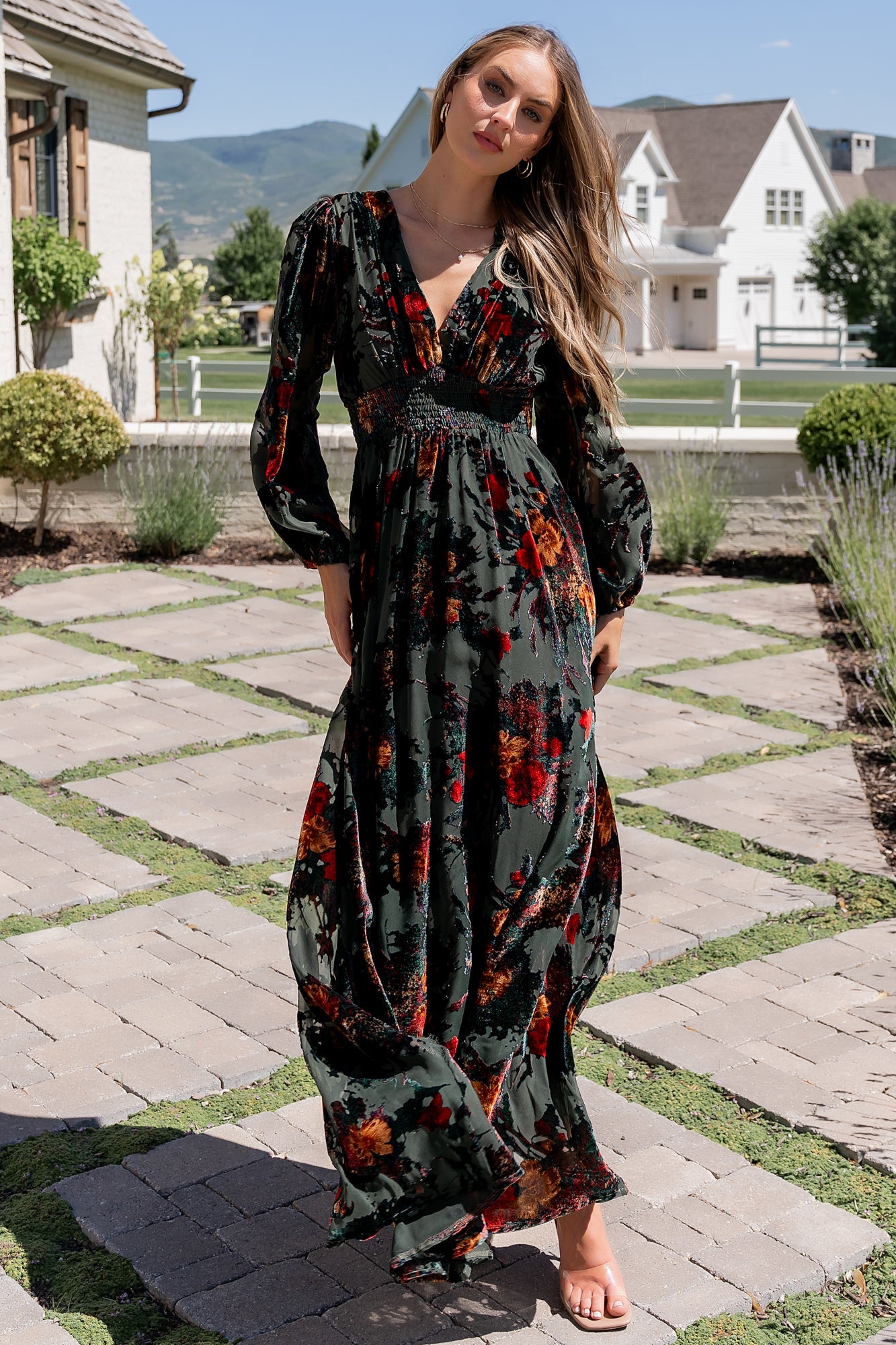 Mikla Maxi Dress | Baltic Born Wintergreen Multi