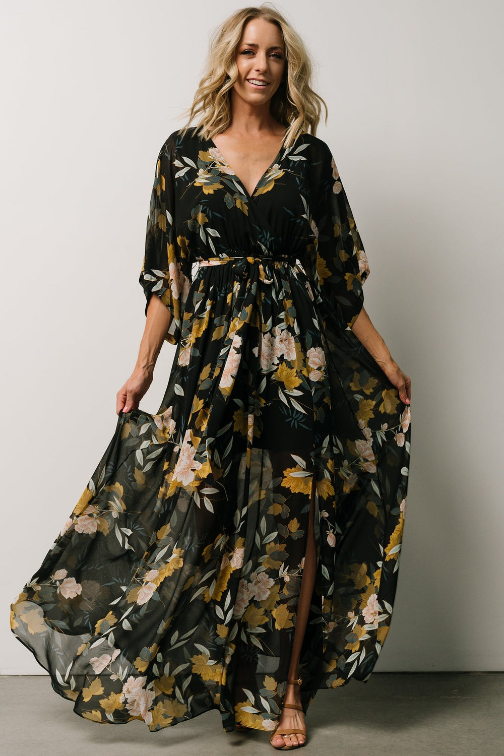 Kia Kimono Maxi Dress | Baltic Born Midnight Floral