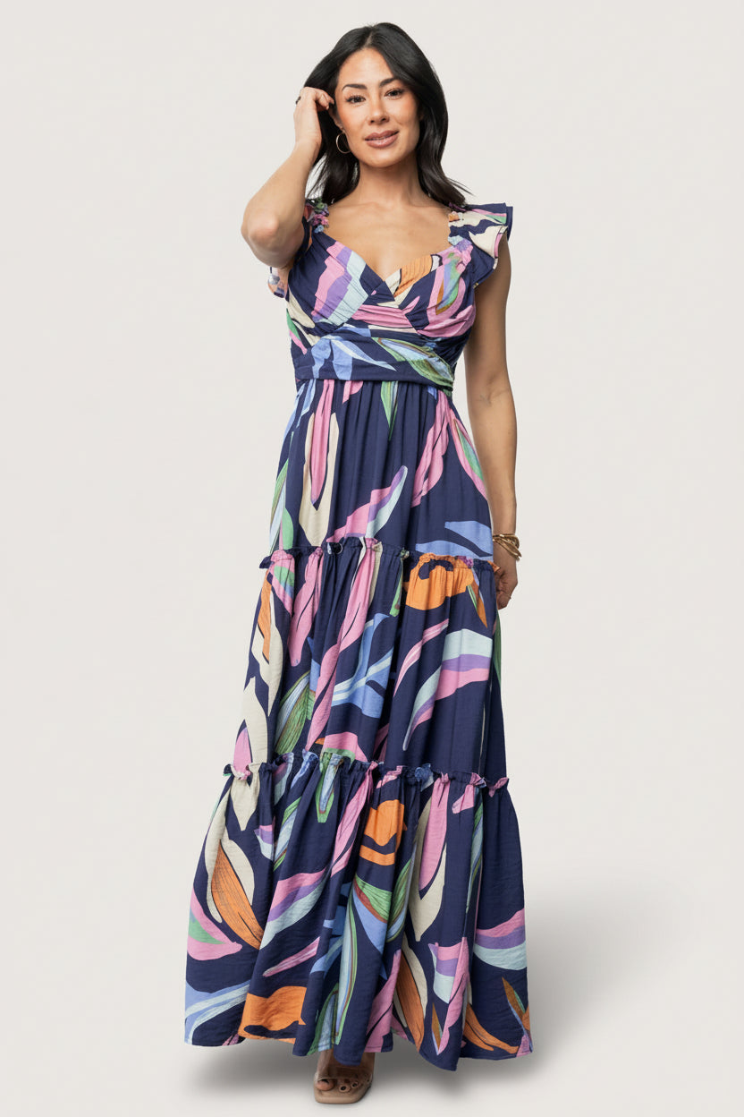 Mercedes Maxi Dress | Baltic Born Tropical Navy Multi