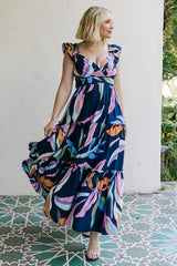 Mercedes Maxi Dress | Baltic Born Tropical Navy Multi