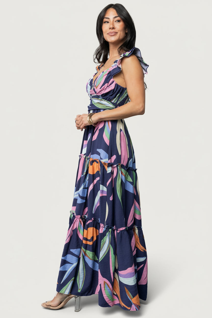 Mercedes Maxi Dress | Baltic Born Tropical Navy Multi