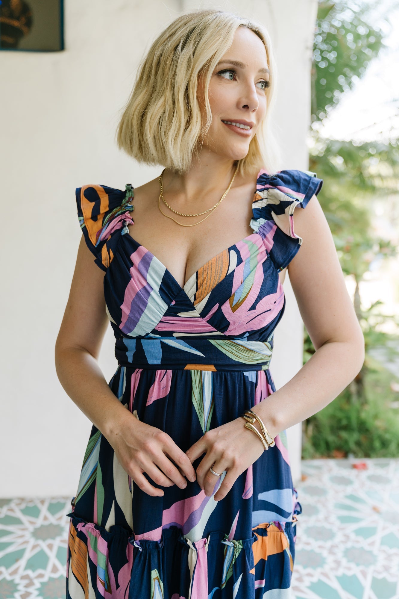 Mercedes Maxi Dress | Baltic Born Tropical Navy Multi