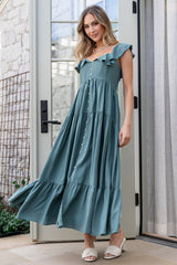 Ellie Ruffle Top Dress | Baltic Born Deep Teal
