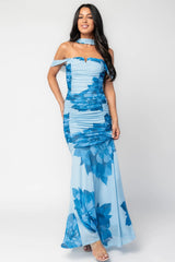 Bellina Off Shoulder Maxi Dress | Baltic Born Blue