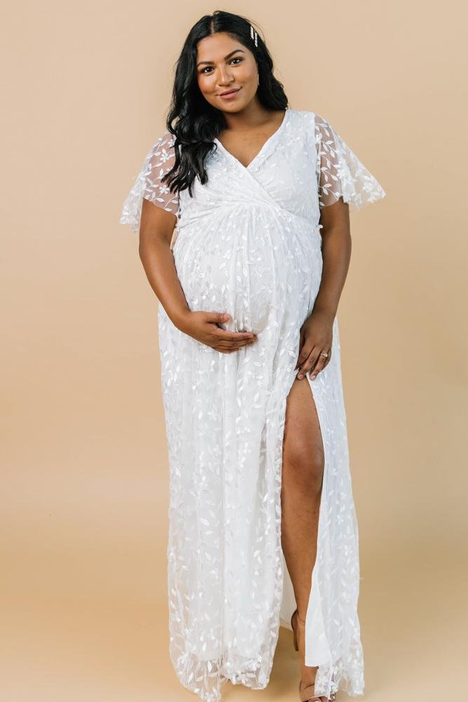 Marseille Embossed Maxi Dress | Baltic Born White