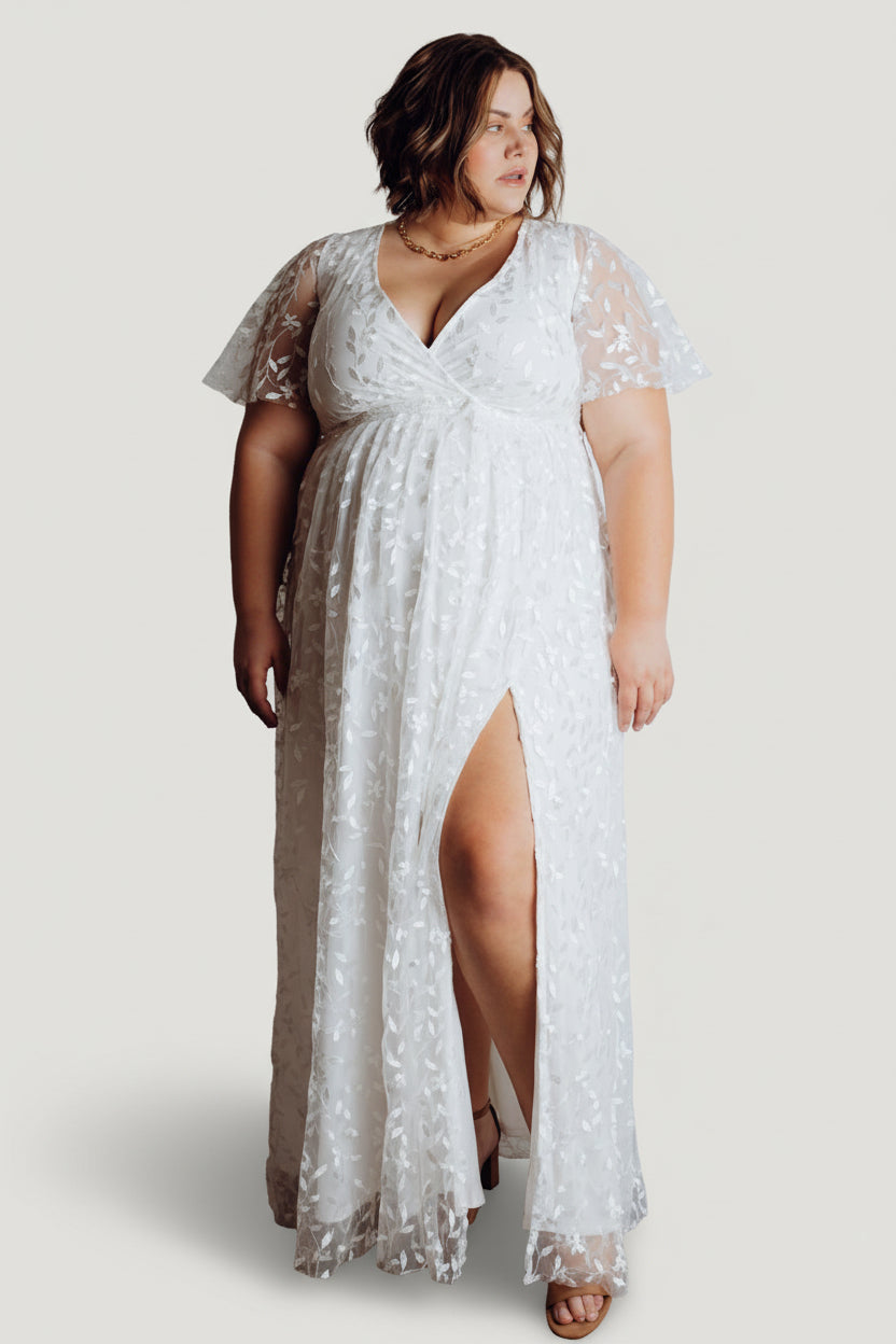 Marseille Embossed Maxi Dress | Baltic Born White