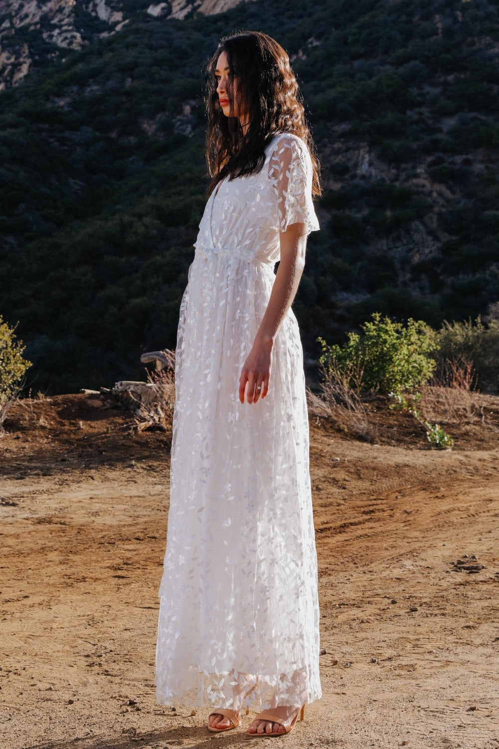 Marseille Embossed Maxi Dress | Baltic Born White