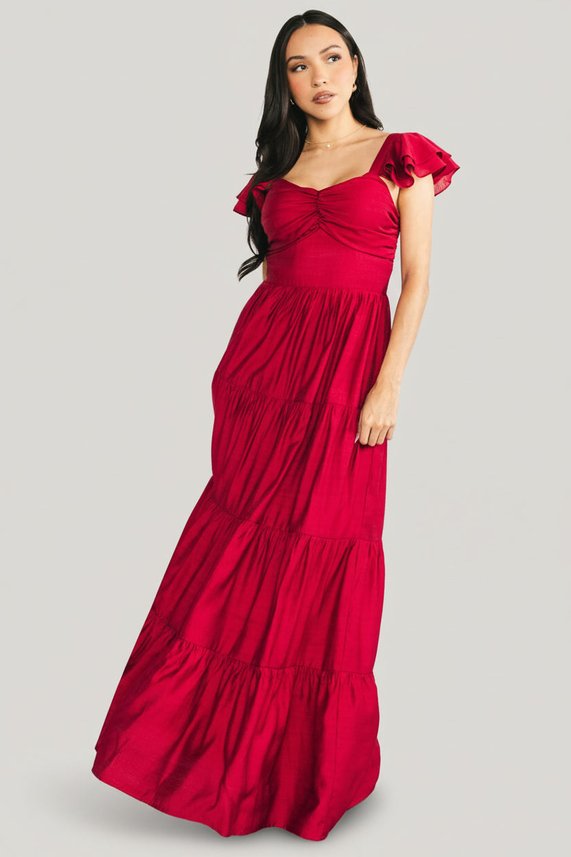 Vivianne Maxi Dress | Baltic Born Deep Red